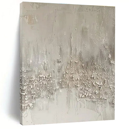 Minimalist Canvas Art Beige Textured Abstract Art HS596