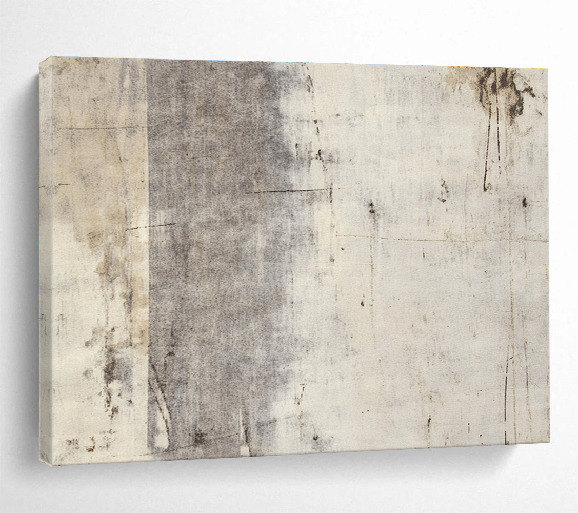 Horizontal Gray Textured Abstract Art WB256