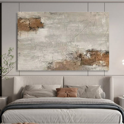 Beige, Brown, Gray Abstract Landscape-Inspired Art For Sale WB375