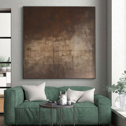 Unique Abstract Art Brown and Beige Textured Abstract Art HS760