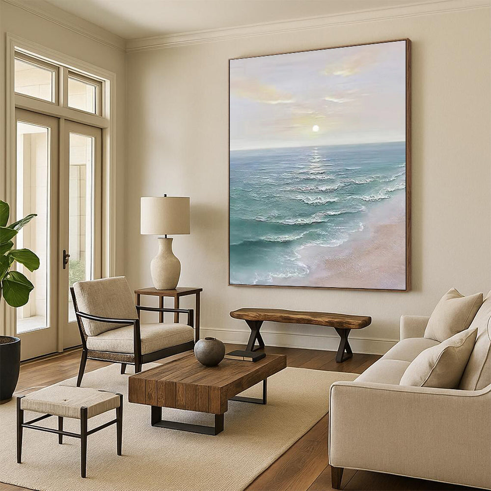 Multicolor Abstract Seascape Art For Living Room and Bedroom WS455