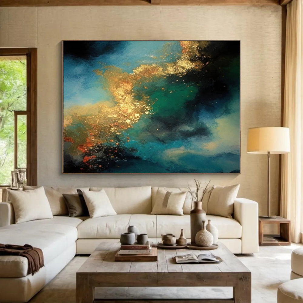 Huge Size Multicolor Abstract Cosmic Painting WB203