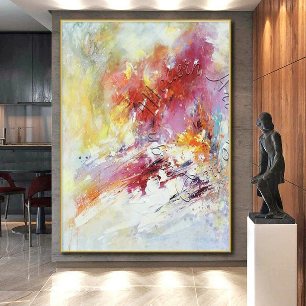 Modern Art Acrylic Vibrant Multicolor Abstract Art HS620