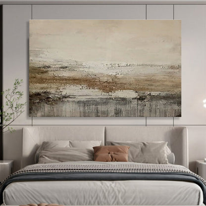 Gray, Brown Textured Abstract Art For Sale WB376