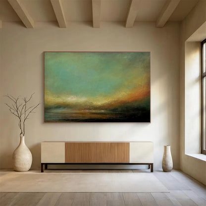 Oversized Canvas Art Multicolor Abstract Landscape Painting WB140