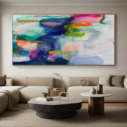 Cool Abstract Paintings Multicolor Dynamic Abstract Art HS715