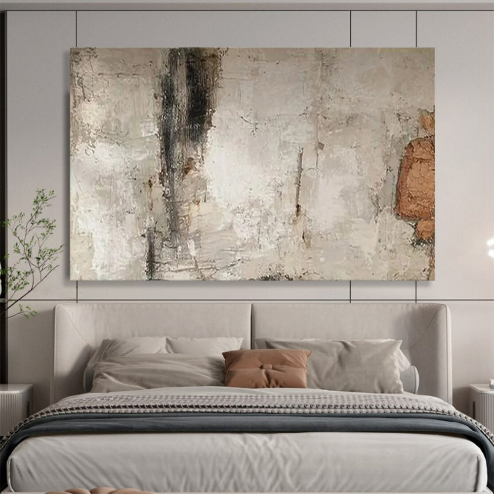 Gray, Brown Textured Abstract Art For Sale WB374