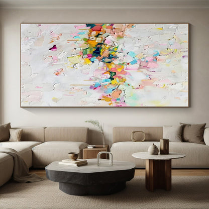 Unique Abstract Art Multicolor Textured Abstract Art HS662