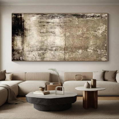Hand Painted Art with Brown, Beige, Black and Gray Colors, Textured Abstract Theme HS490