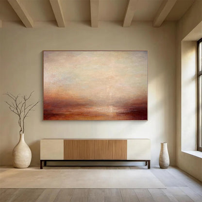 Huge Size Multicolor Abstract Sunset Landscape Painting WB137