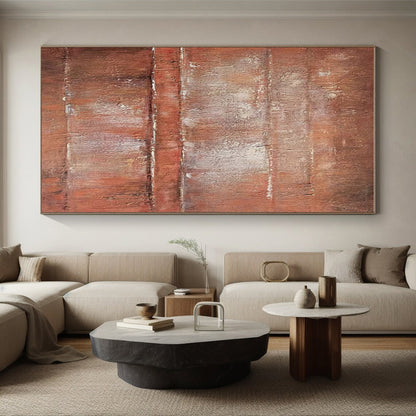 Hand-Painted Brown Textured Abstract, Acrylic Modern Art Painting HS352