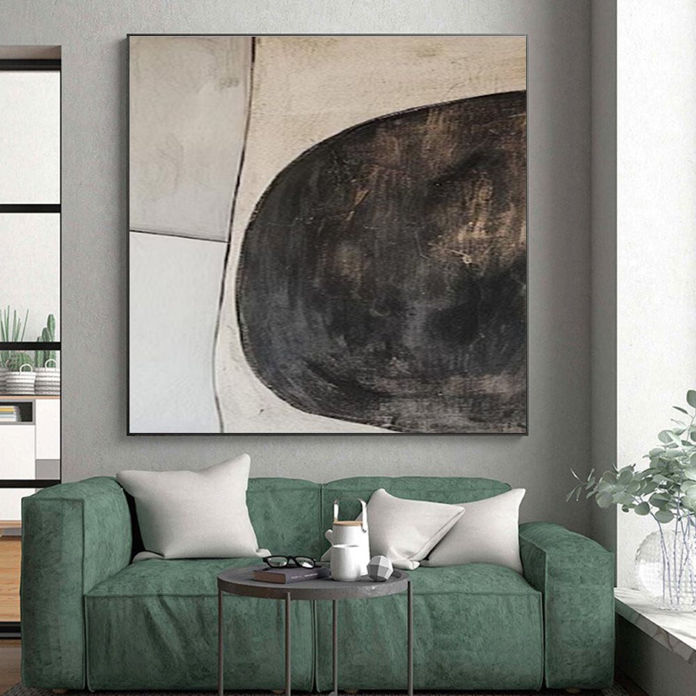 Unique Abstract Art Black and White Organic Abstract Art HS673