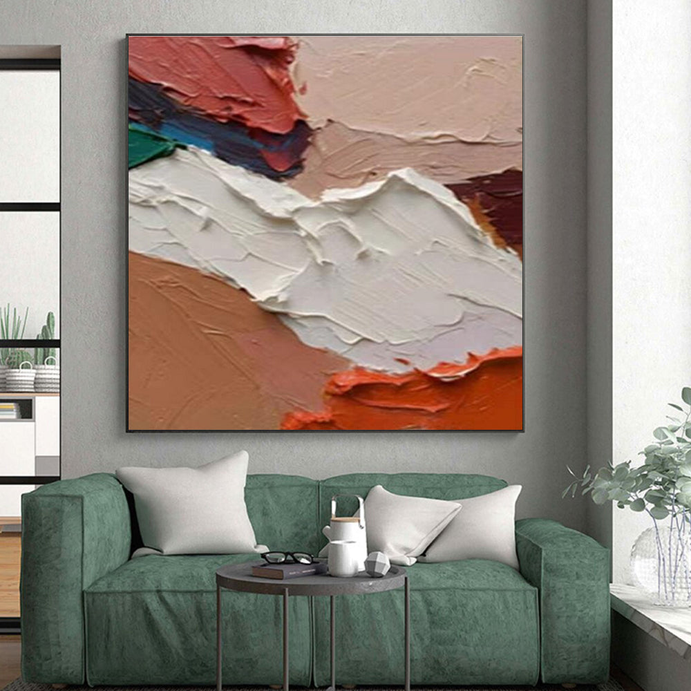 Hand Painted Art Multicolor Textured Abstract, Acrylic Modern Art Painting HS254