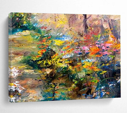 Huge Size Multicolor Floral Abstract Landscape Painting WB093