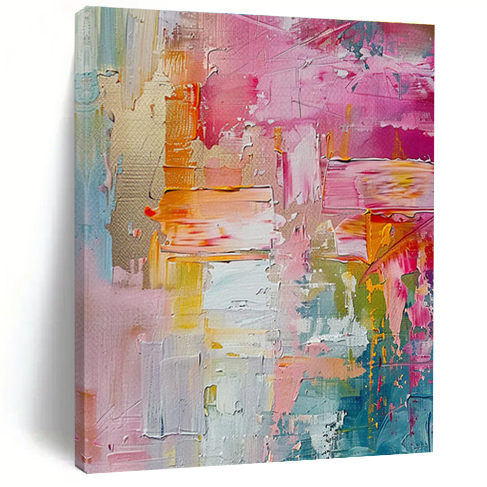 Hand Painted Art Multicolor Textured Abstract, Acrylic Modern Art Paintings HS298