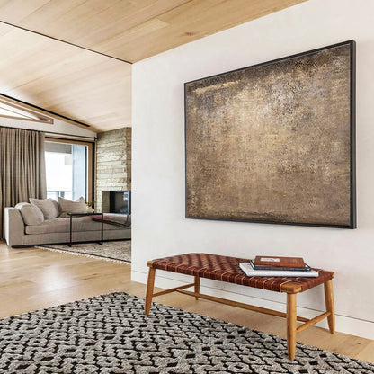 Modern Art Abstract Paintings Brown Tones Textured Abstract Painting WB340