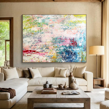 Unique Abstract Art Multicolor Textured Abstract, Acrylic Modern Art Paintings HS286