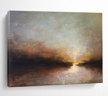 Oversized Canvas Art Multicolor Abstract Landscape Painting WB136