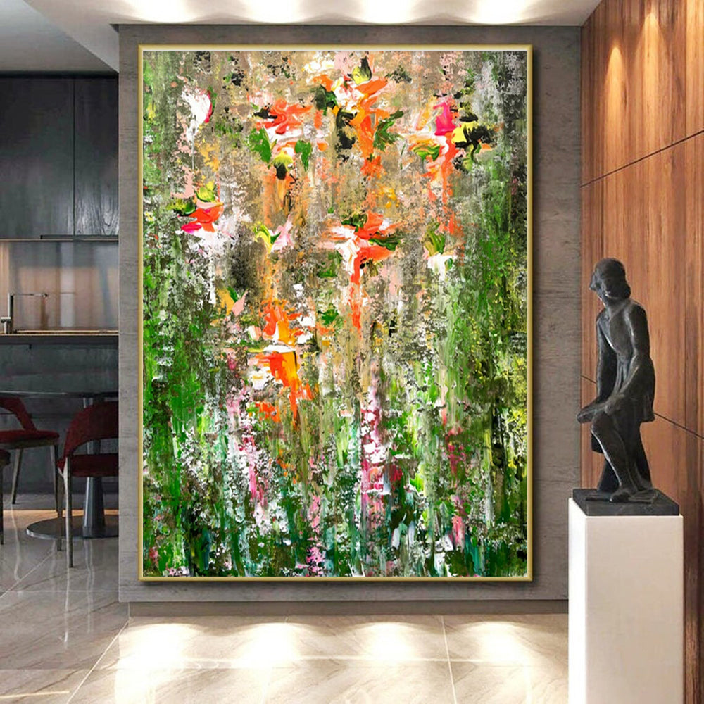 Cool Abstract Paintings Multicolor Floral Abstract Art HS731