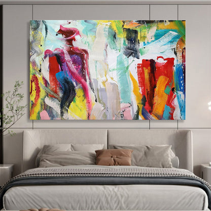 Oversized Canvas Art Multicolor Abstract Figurative Painting WB083