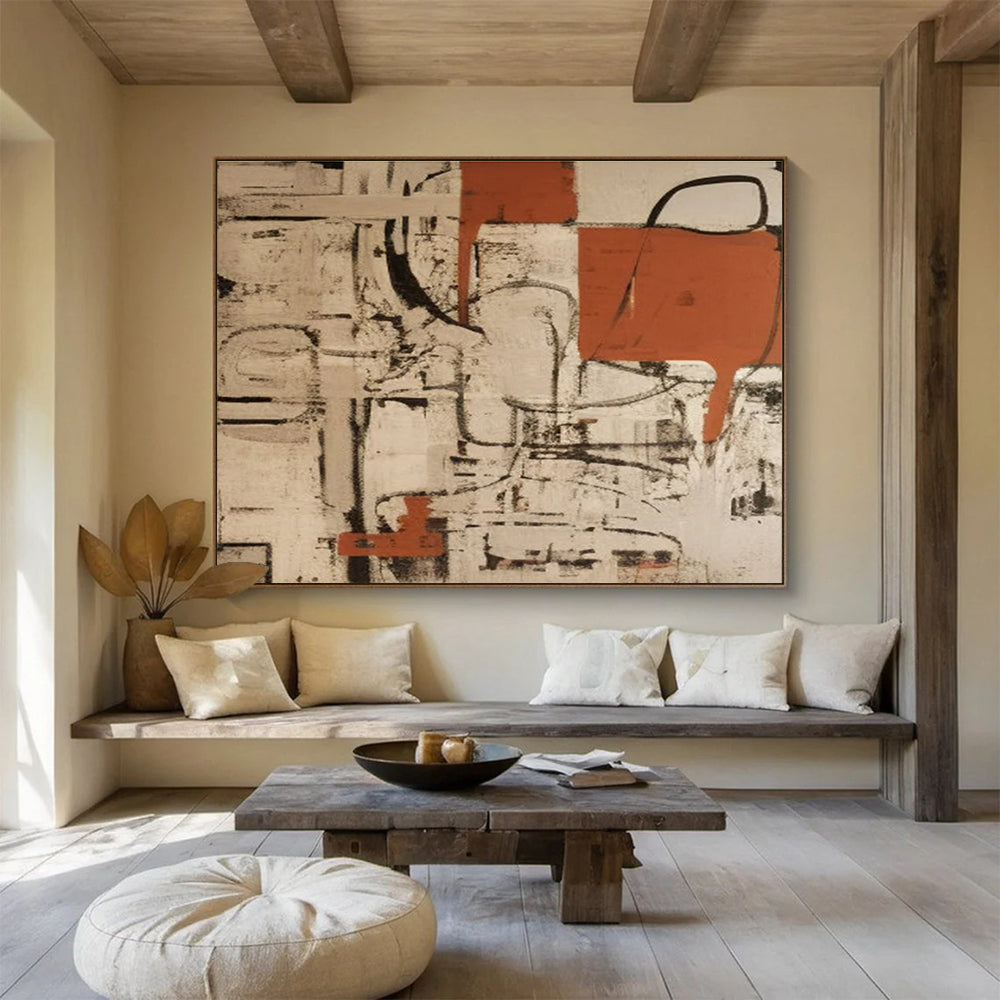 Big Size Multicolor Abstract Geometric Painting WB212