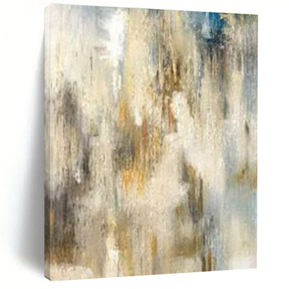 Modern Art Acrylic Neutral Tones with Blue Accents Abstract Art HS650