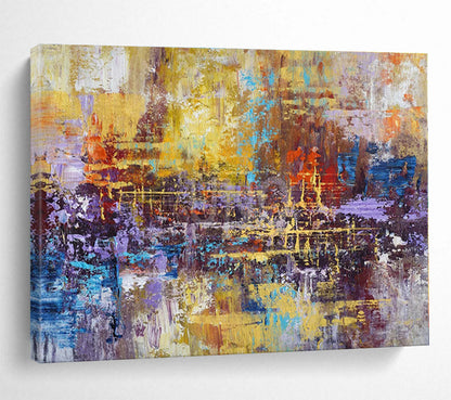 Big Size Multicolor Urban Abstract Reflection Painting WB052