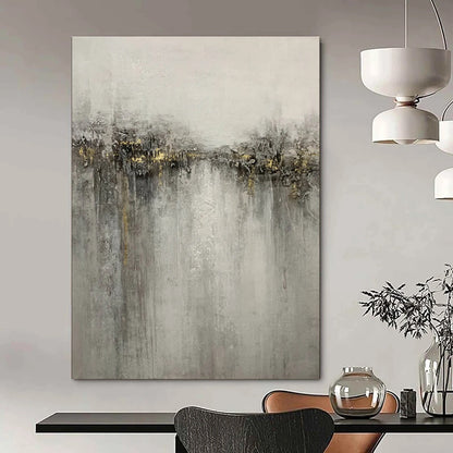 Black, Gray, and White Textured Abstract Painting For Sale WS511