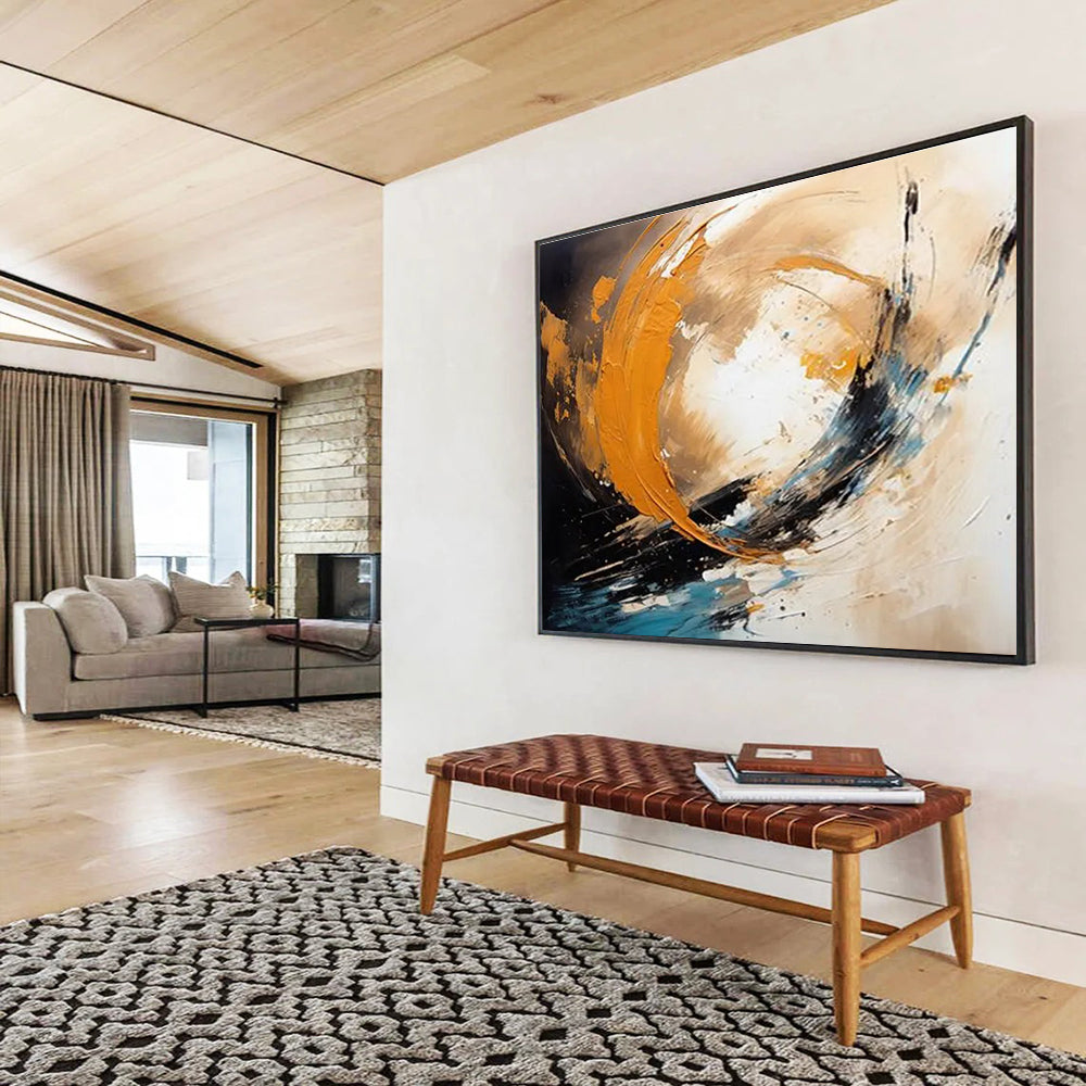 Oversized Canvas Art Multicolor Abstract Swirl Painting WB211