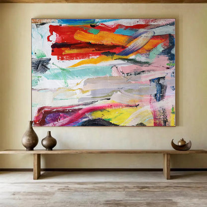 Big Size Multicolor Abstract Figurative and Landscape Painting WB086