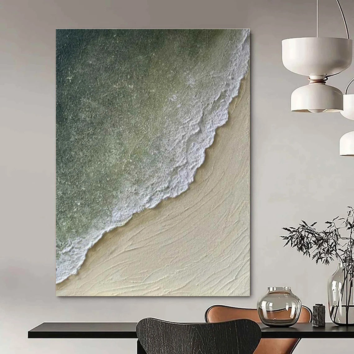 Green Abstract Landscape Art For Living Room and Study WS462
