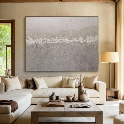 Hand Painted Art Gray Textured Abstract, Acrylic Modern Art Paintings HS310