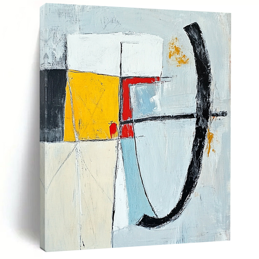 Large Size Multicolor Abstract Shape Painting For Sale HS128