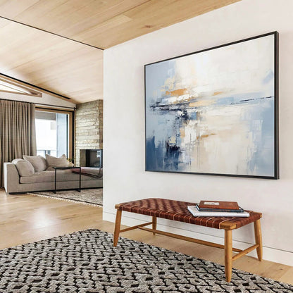 Oversized Canvas Art Multicolor Abstract Seaside Painting WB206