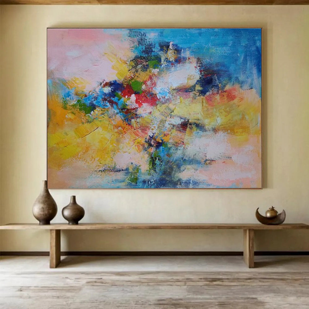 Multicolor Abstract Floral-Inspired Art For Sale WB402