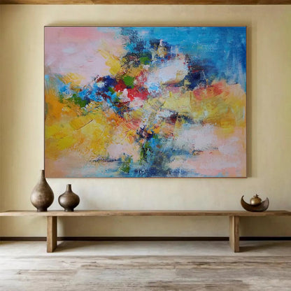 Multicolor Abstract Floral-Inspired Art For Sale WB402