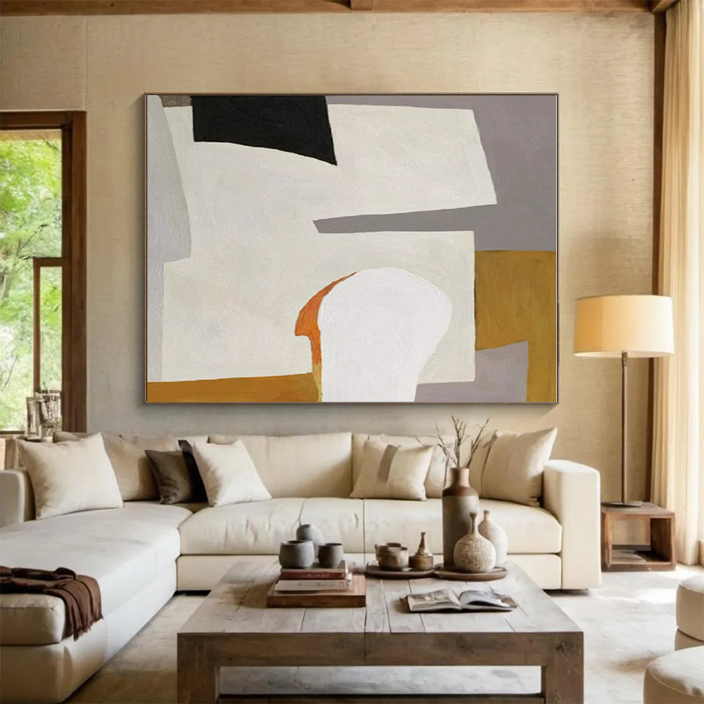 48x60 Geometric Shapes Abstract Art, Modern Art Acrylic HS547