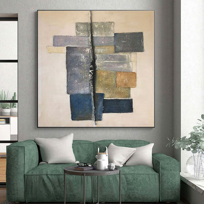 Minimalist Canvas Art Geometric Neutral Shapes Abstract Art HS573
