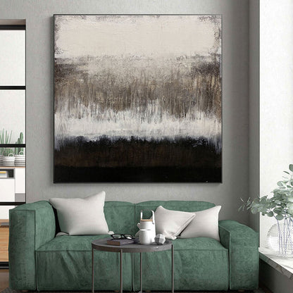 Oversized Abstract Wall Art Gray and Black Textured Abstract Art HS699