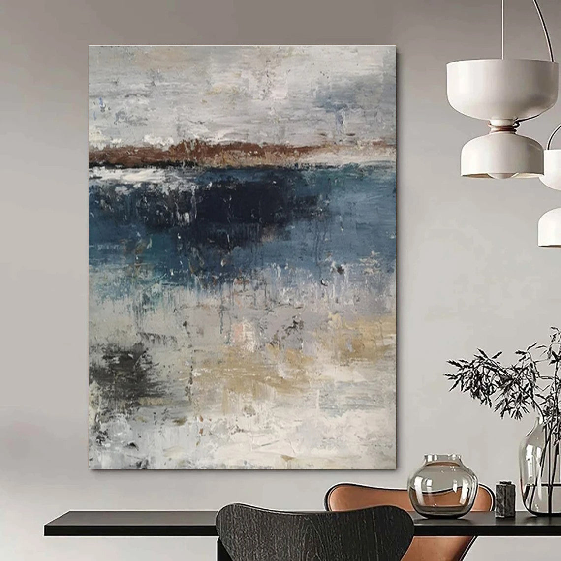 Multicolor Abstract Seaside Painting For Sale WS500