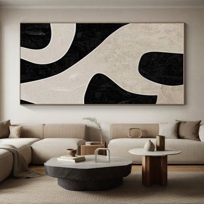 Unique Abstract Art Black and White Organic Abstract Art HS678