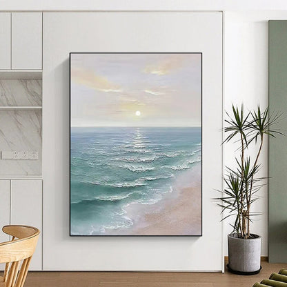 Multicolor Abstract Seascape Art For Living Room and Bedroom WS455
