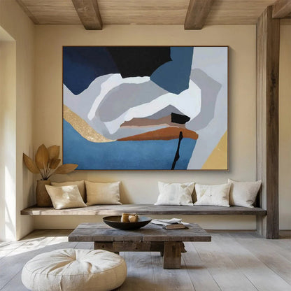 Large Size Multicolor Geometric Abstract Shapes Painting WB059