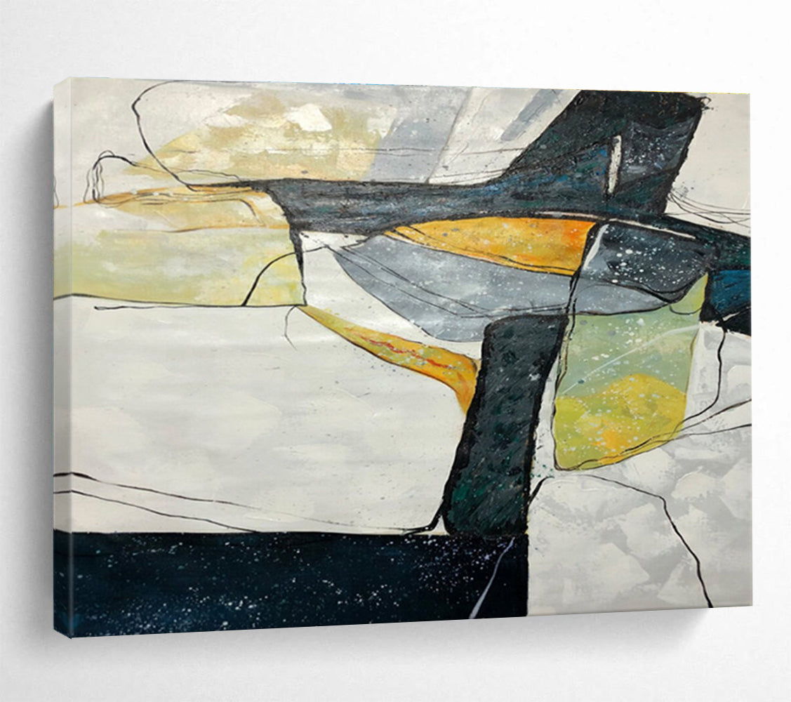 Oversized Canvas Art Multicolor Abstract Geometric Painting WB192