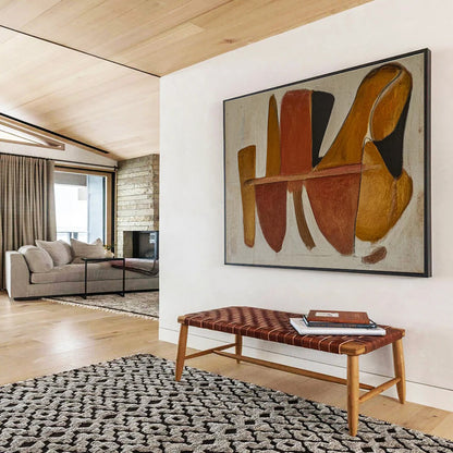 Contemporary Abstract Art Earthy Tones Geometric Shapes Abstract Painting WB331