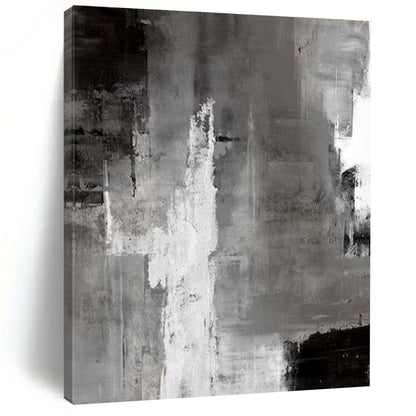 Acrylic Modern Art Paintings Gray and White Textured Abstract Art HS693