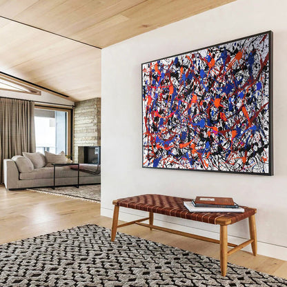 Blue, Beige, Gray Abstract Textured Landscape Art For Sale WB399