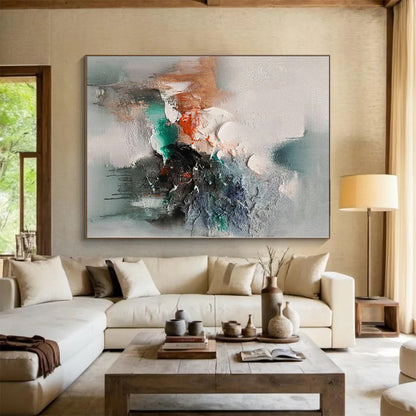 Handmade Art Multicolor Textured Abstract Painting For Sale HS097