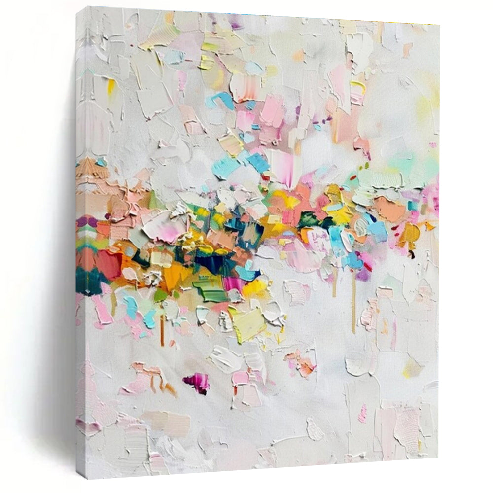 Unique Abstract Art Multicolor Textured Abstract Art HS662