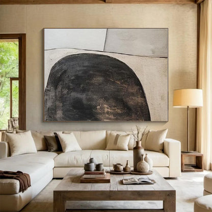 Unique Abstract Art Black and White Organic Abstract Art HS673